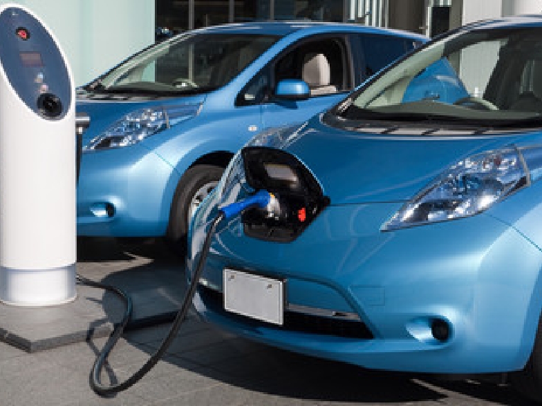 Image of electric vehicles charging